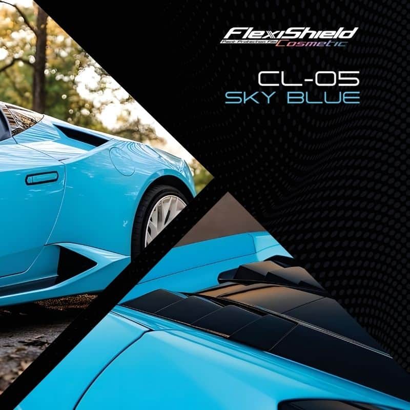 Film PPF bleu ciel Flexishield CL-05 Sky Blue